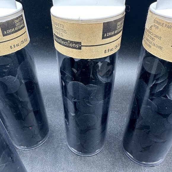 Packed Party Confetti Tubes Black Table Scatter Party Decorations Lot of 5 - Picture 5 of 6